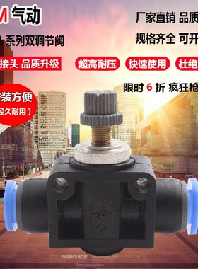 TPM气动接头气管快速系列管道阀单向节流阀规格TLSA4/6/8/10/12