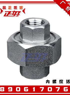 304不锈钢内螺纹活接头 2000LB内丝扣模锻活节由任高压由令4分1寸