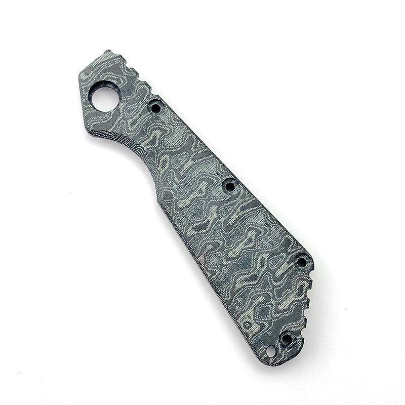 挺进者 Strider SMF刀柄贴片大马士革米卡塔材料 ST折刀贴片手柄