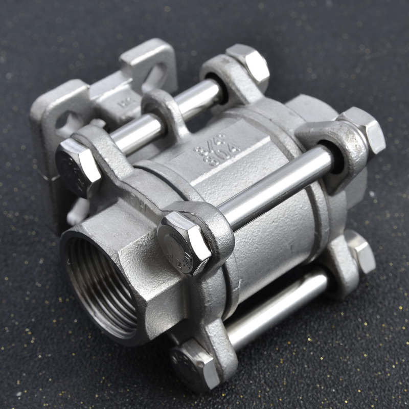 304不锈钢三片式高平台球阀3PC丝扣焊接气动阀门/内螺纹平台球阀