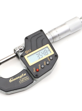 广陆guanglu IP65防水电子数显外径千分尺0-25mm防油数显仪电子