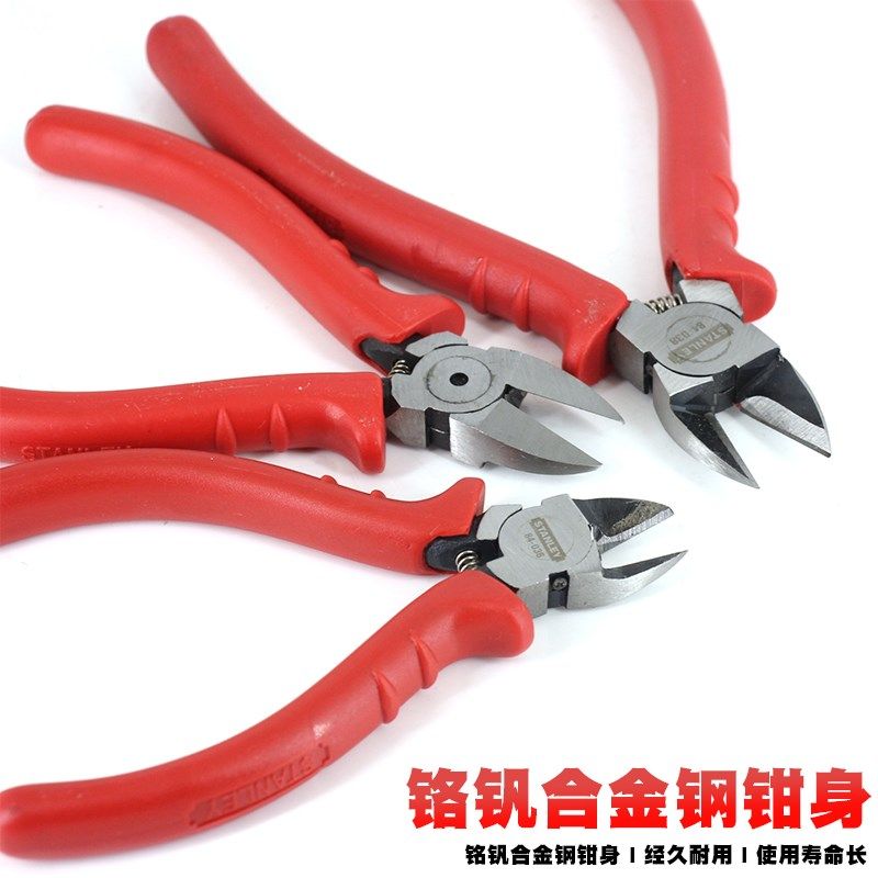 史丹利84-036-23 锋芒水口钳模型高达迷你4寸斜口钳偏口剪线钳子