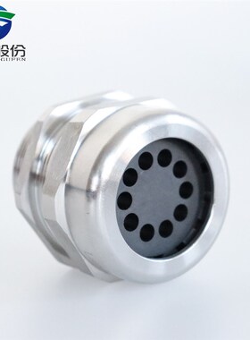 蓝盛 十孔不锈钢电缆防水接头IP68密封葛兰头304金属多孔锁紧格兰