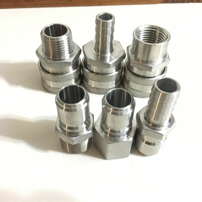 304不锈钢家酿熬煮桶改装快速快装接头4分brew quick disconnect