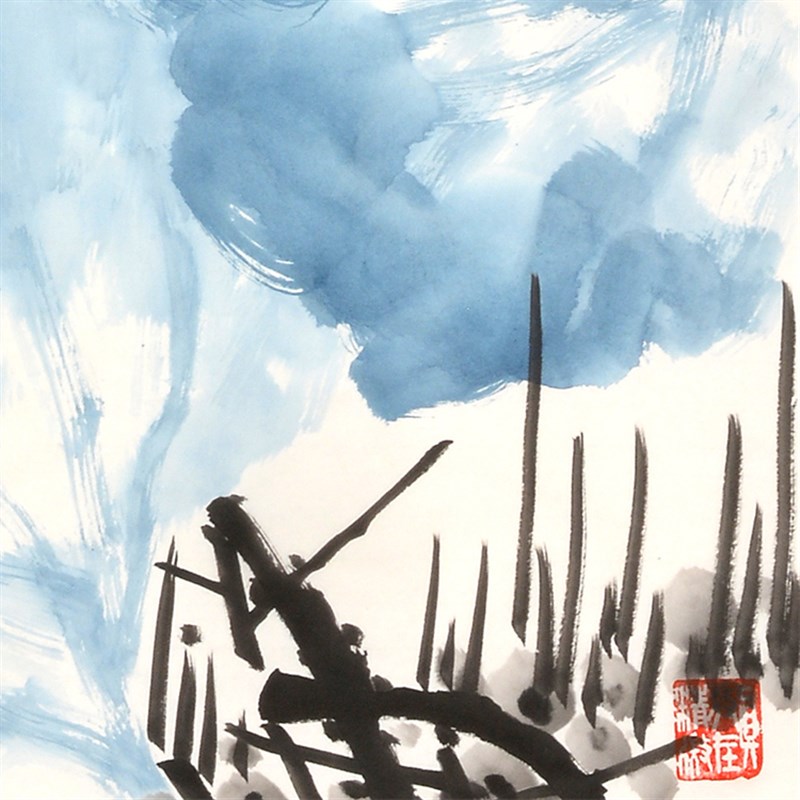 名画家崔如琢纯手绘装饰画国画水墨画植物花卉画客厅画