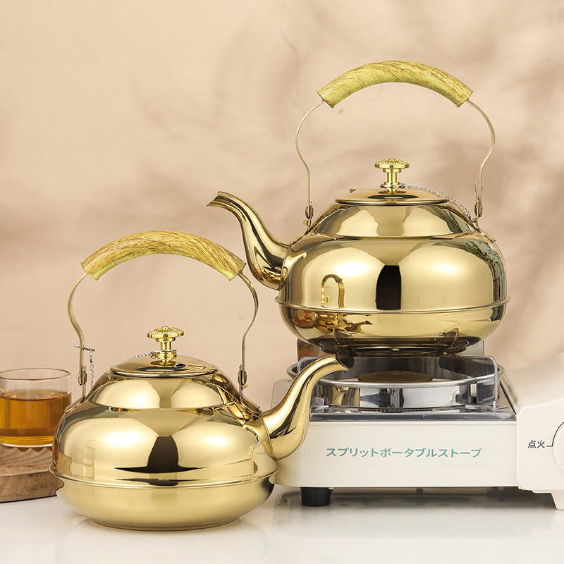 不锈钢茶壶商用水壶餐饮泡茶壶带滤网餐馆酒店餐厅饭店茶水壶