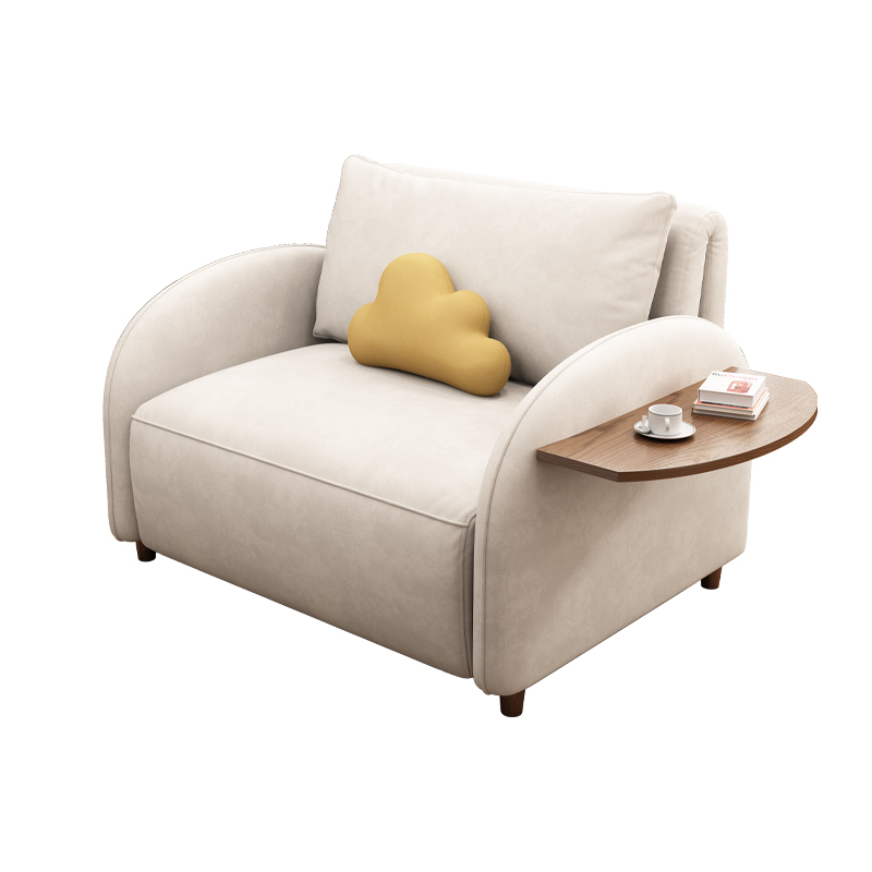 单人1米2米奶油风电动伸缩沙发床小户型客厅书房多功能智能折叠床