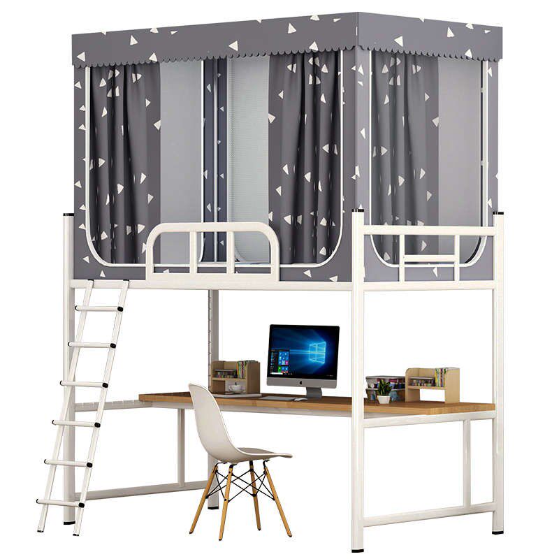 学生宿舍蚊帐上铺用遮光布侧开门床帘一体式上下铺拉链男生带支架