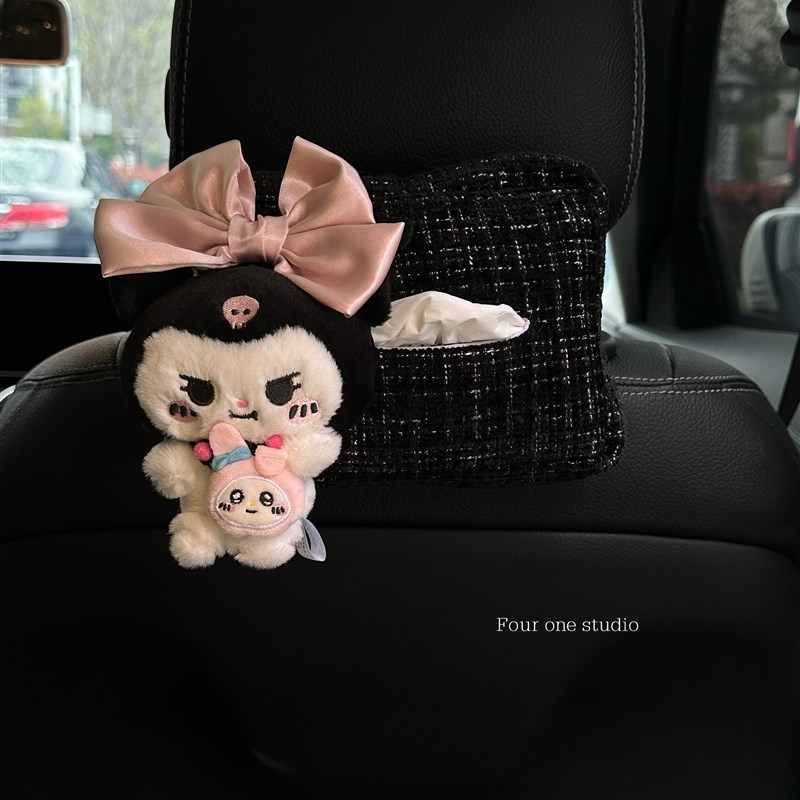 汽车座椅纸巾盒挂式少女心抽纸盒高级感汽N车装饰品女生新车礼物