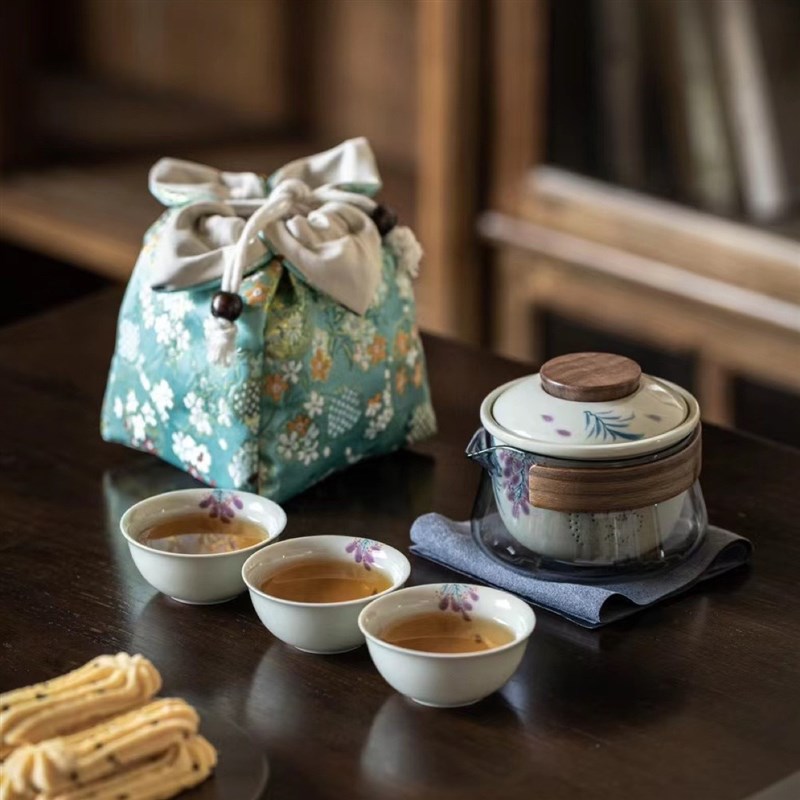 玻璃盖碗茶杯大号单个不烫手手抓壶一人功夫茶具泡茶壶泡茶杯