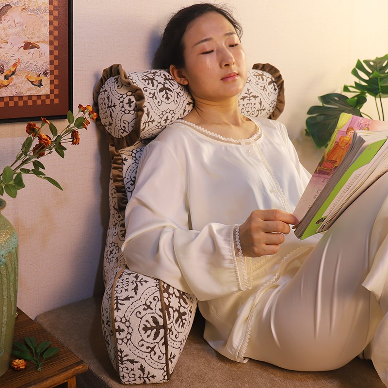 中式床头靠枕孕妇喂奶老人大靠背护腰护颈沙发飘窗台腰靠床上软包