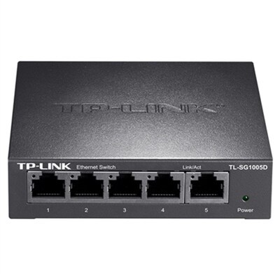 TP-LINK5口8口千兆交换机钢壳高速1000M网络监控集线器TL-SG1008D