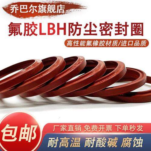 氟胶LBH防尘油封液压密封圈DHS耐高温耐酸碱耐腐蚀台阶防尘圈密封