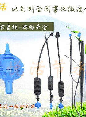 以色列全圆雾化微喷头农用灌溉喷雾头园艺浇花喷淋系统自动浇水器