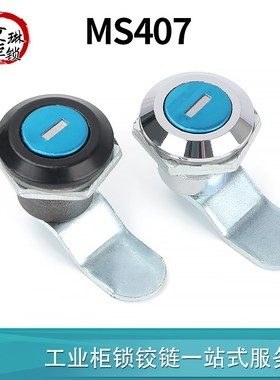 MS407锁配电箱锁  黑色白色圆柱锁 机箱机柜锁 电柜箱转舌锁