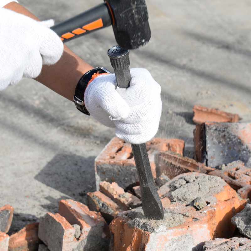 錾子特钢超硬石工凿子扁铲扁头水泥凿破石头工具尖凿钢尖凿墙冲子