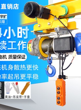 多功能连身升降提升机220v卷扬机1吨 电动吊车380v家用吊机带跑车