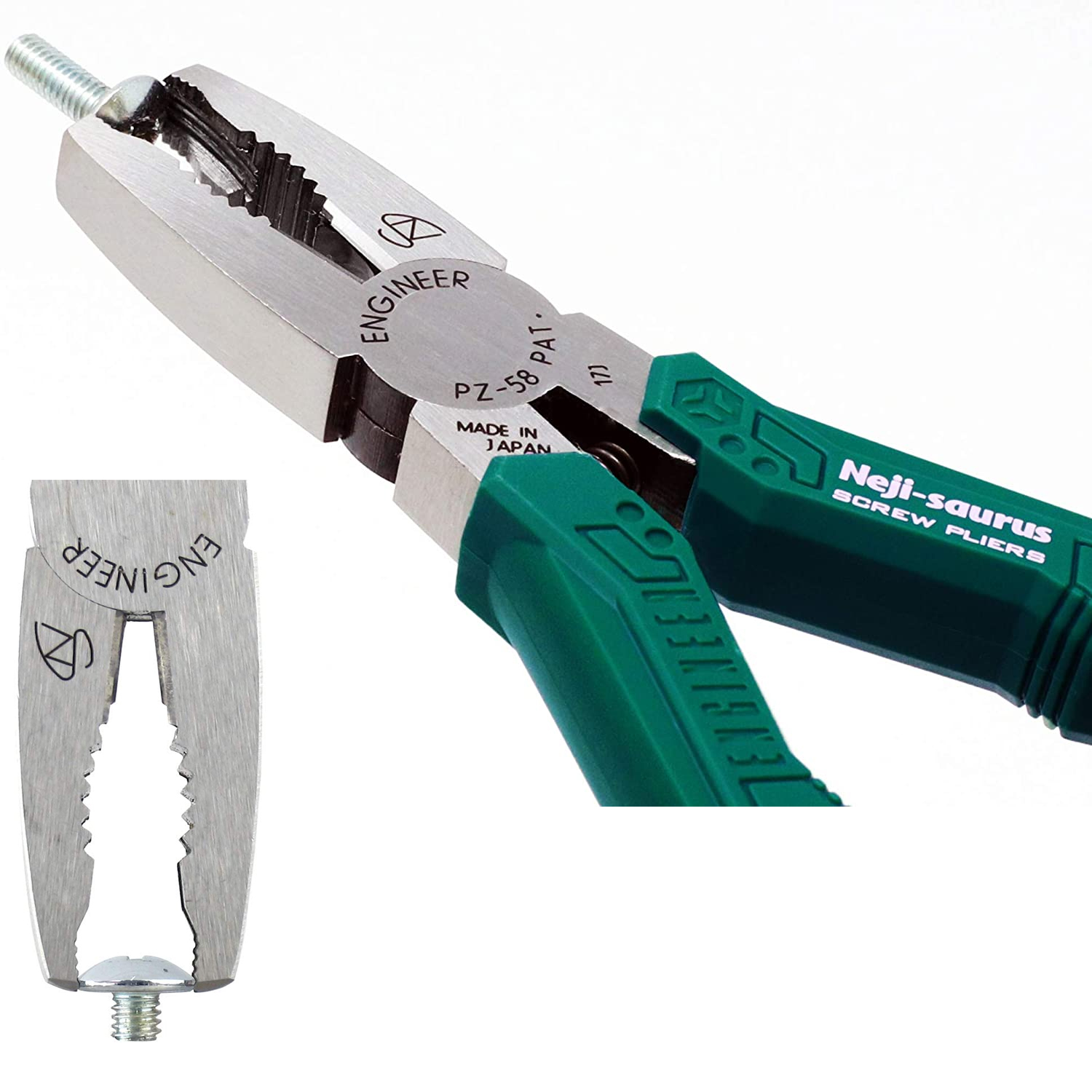 engineer日本工程师滑丝坏头特殊拆除螺丝钳PZ-55 56 57 58 59 60