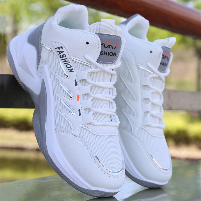 青少年新款男鞋春夏季透气网面运动鞋防滑耐磨高帮板鞋休闲跑步鞋