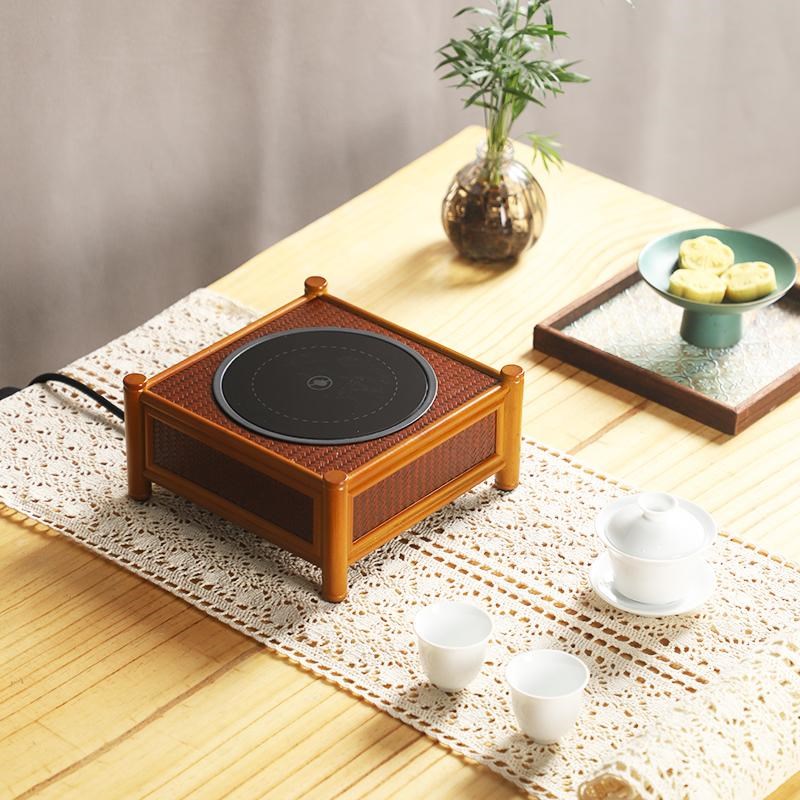 筇竹电陶炉老式煮茶家用铁壶银壶煮茶器六档静音茶炉子烧水炉茶道
