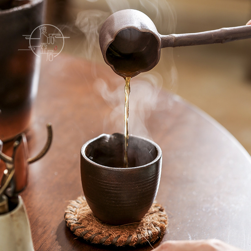 【古法煮茶】煮茶器黑晶炉煮奶茶陶瓷碗泡法器粗陶煮茶碗煲汤养生