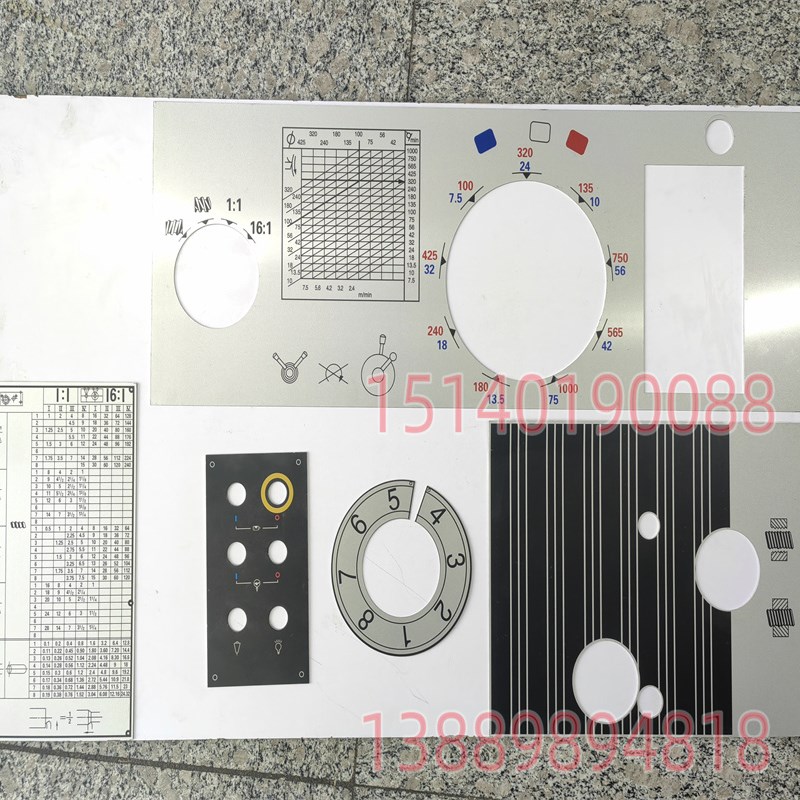 沈阳机床配件 CW6163/CW6180 转数表/标牌/铭牌/螺纹表/按钮标牌图片