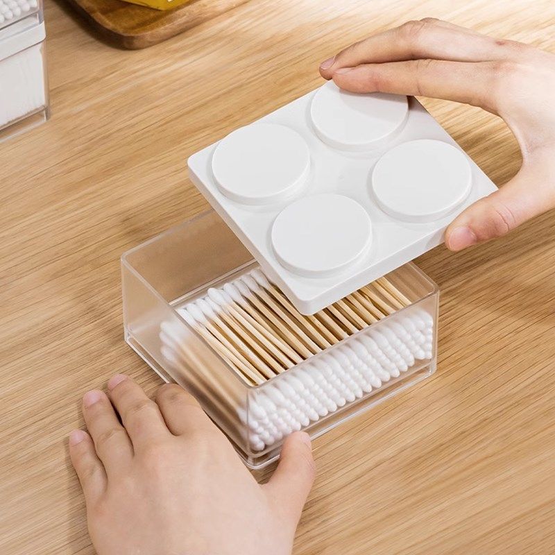 化妆棉收纳盒加厚带盖防尘透明盒子桌面小饰品文具棉签盒牙线盒,农用物资,苗木固定器/支撑器,淘宝优惠券,粉丝福利购,淘宝优惠卷