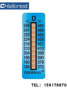 英国TMC THERMAX温度美十格D(188-249C)(370-480F)热敏试纸