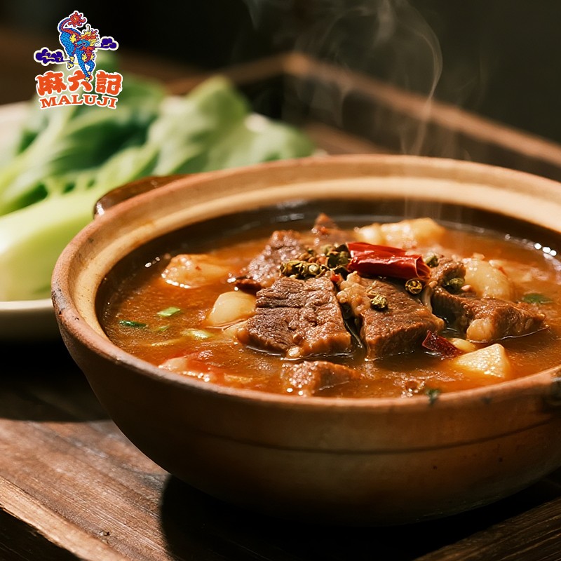 【麻六记新品】香辣牛肉面冻干配料包劲道爽滑速食泡面冲泡