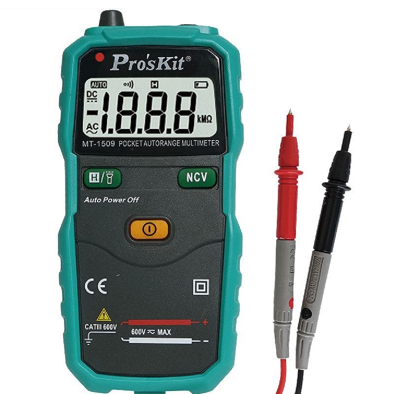 宝工MT-1508数字万用表迷你自动量程数显式万用表家用表笔电表