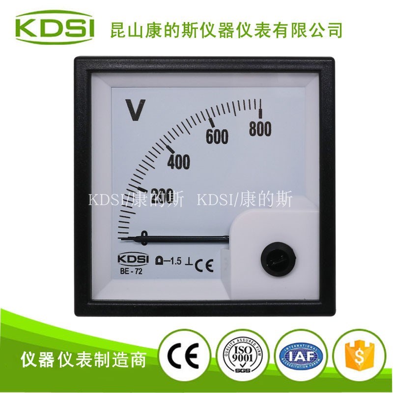 厂家供应 指针面板刻度盘显示电表 直流电压表BE-72 DC800V