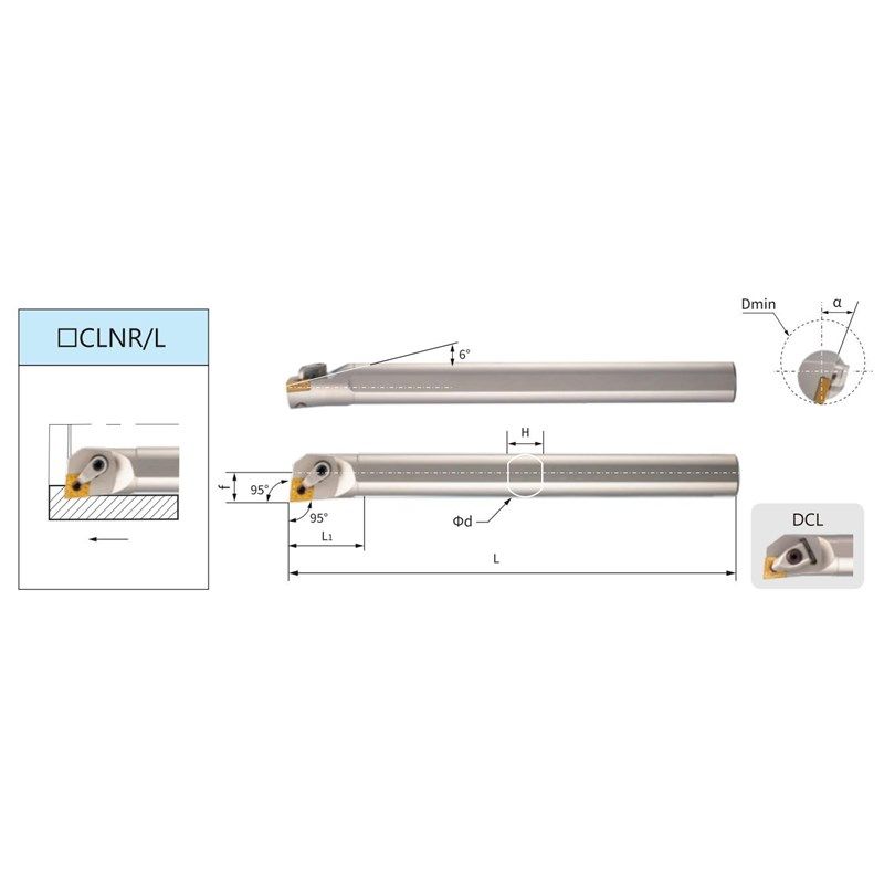 弹簧钢镀镍白色高强度刀杆MCLN
