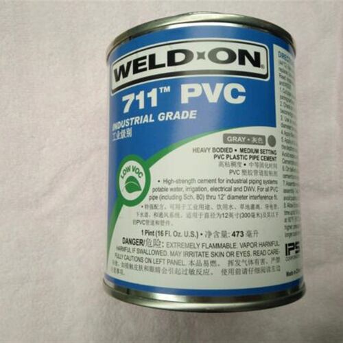 WELD ON胶水PVC711胶水PVC工业胶水粘接剂灰色胶水快干高粘度胶水