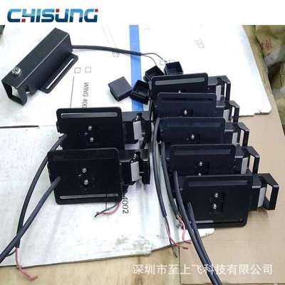 黑色平开门开门机电子锁DC12V 直臂八字电动门电机插销锁防水抗风