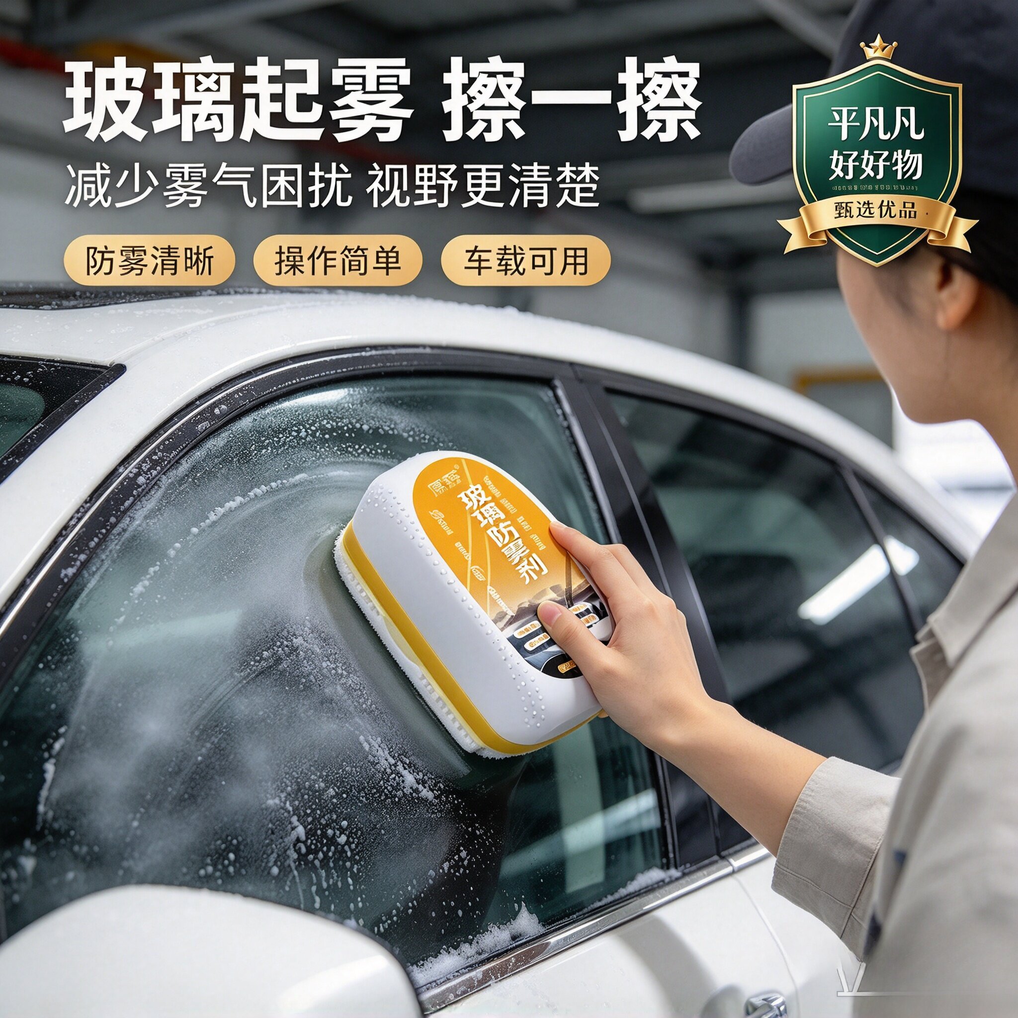 多功能汽车玻璃头盔镜片防雾擦冬季雨季防起雾车用神器视野清晰JL
