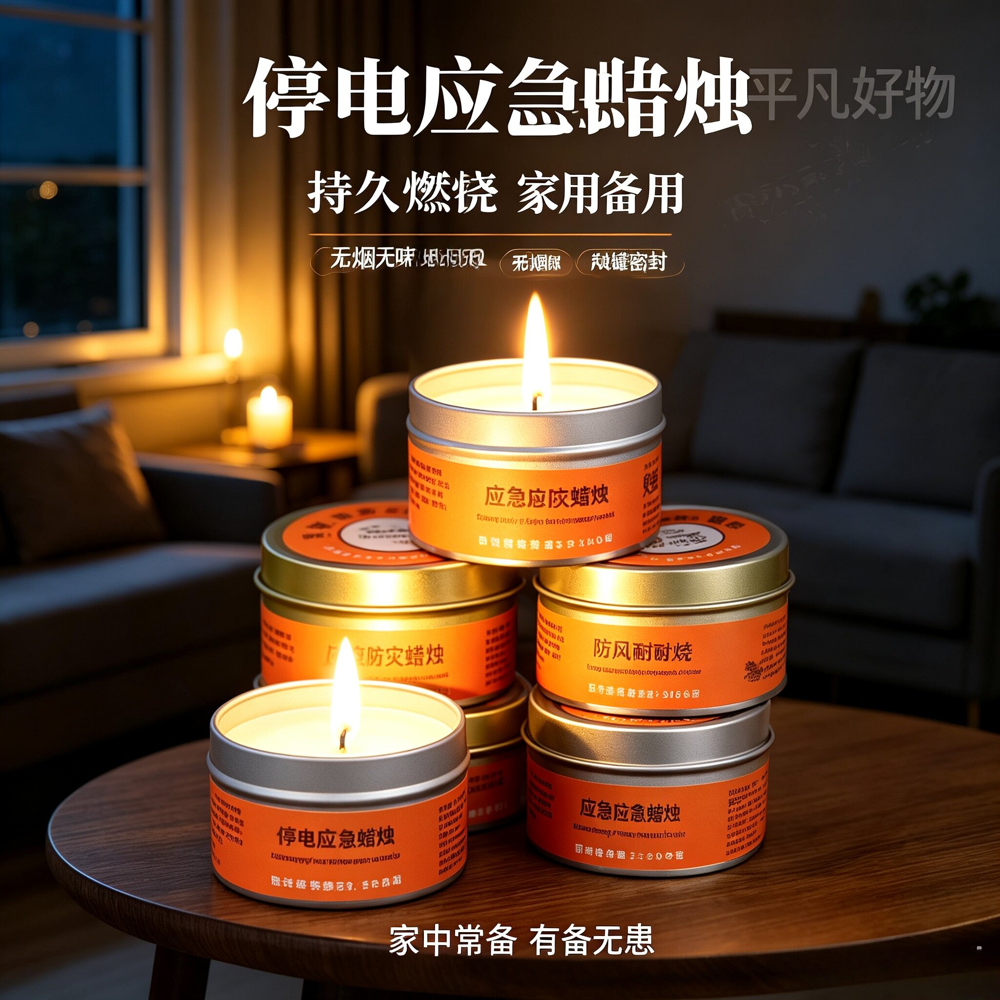 【抢限时优惠】应急防灾蜡烛停电紧急家用照明户外装备用品便携JL