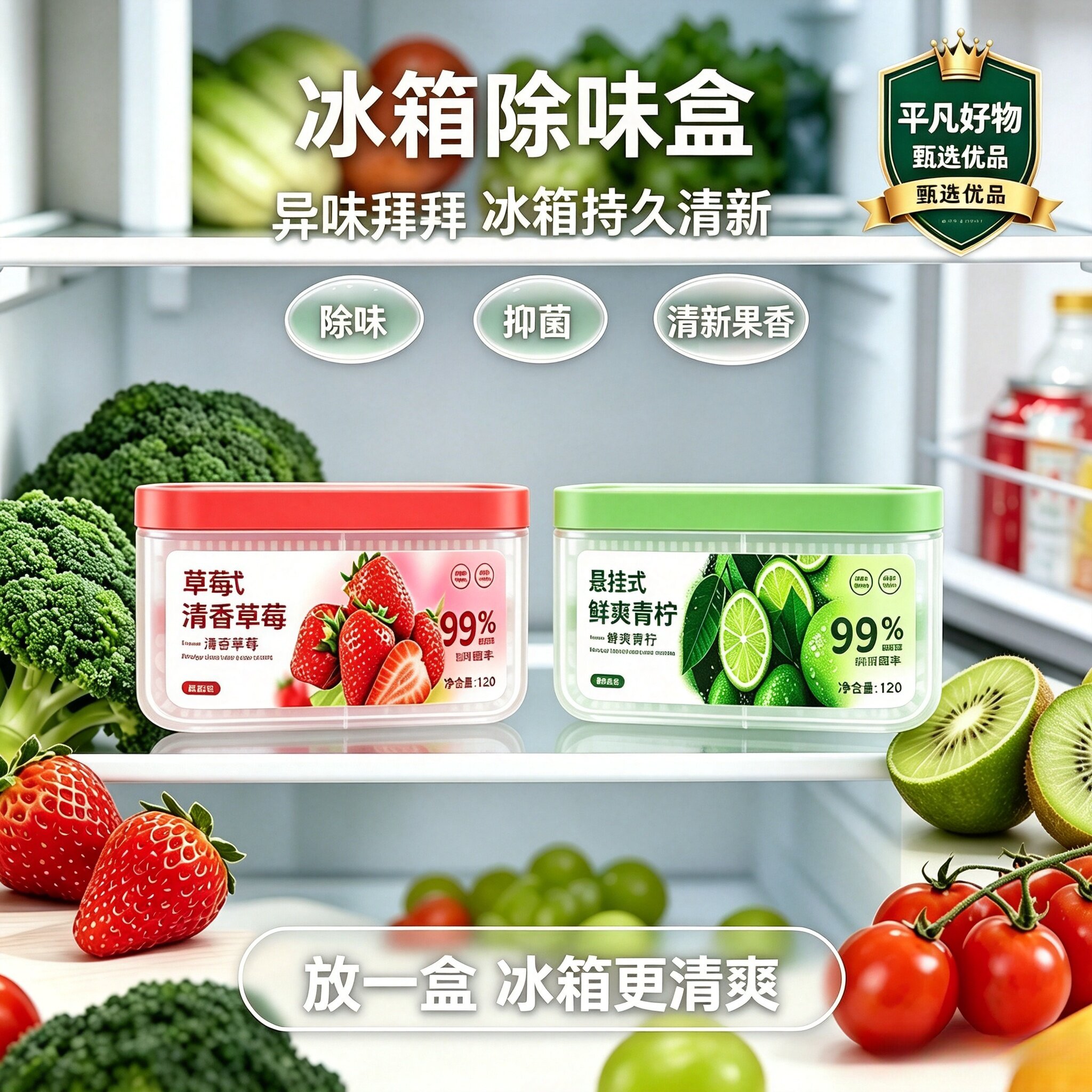 【下单立减50】新款悬挂款冰箱除味盒祛味防串味双腔除味盒JL