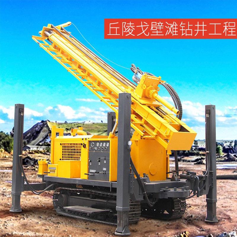 顶驱钻进气动打井机全液压水气两用打井机履带式钻井机冲击钻机