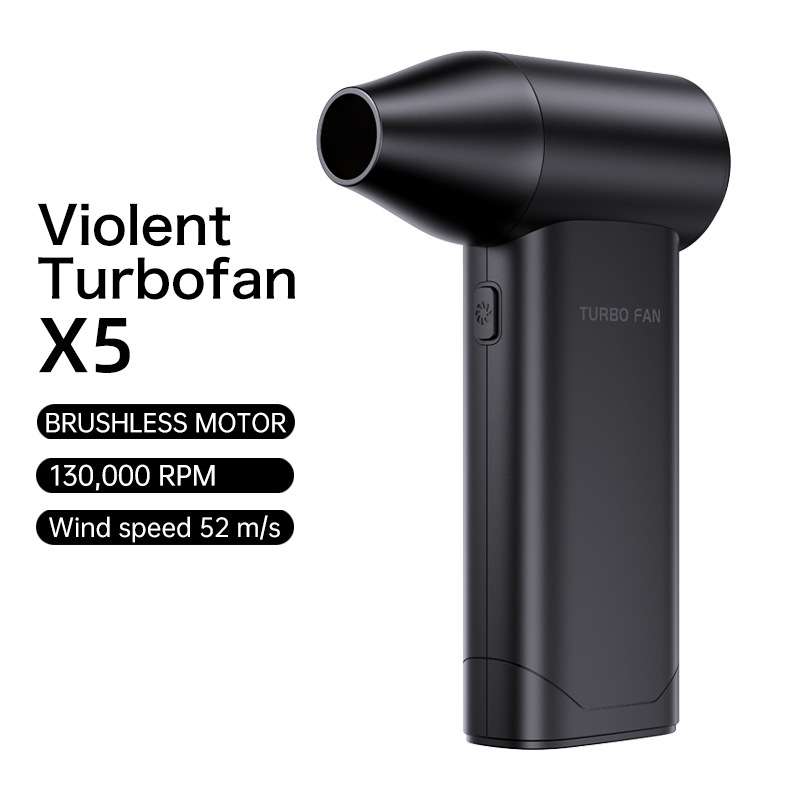 跨境暴力户外手持小风扇X5迷你大风力吹风机野营高速涡轮手持风扇