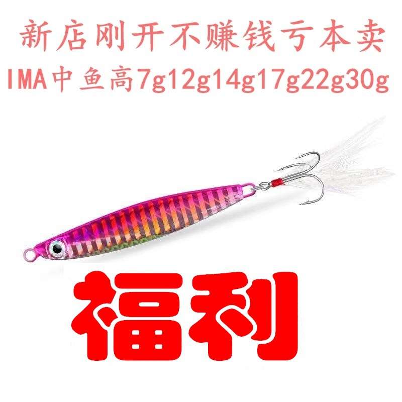 IMA款14g17g22g30g远投岸抛小铁板假饵 路亚亮片铅鱼饵翘嘴鲅鱼钓