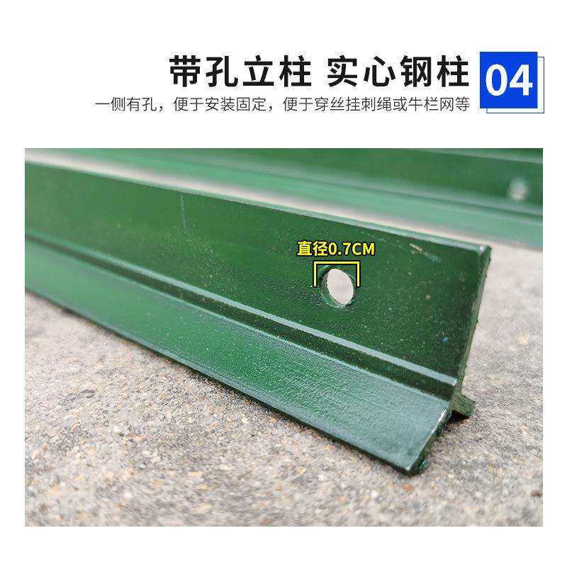菜园型钢护栏网立柱铁丝网立柱角铁立柱支撑杆护栏围栏网立柱儿