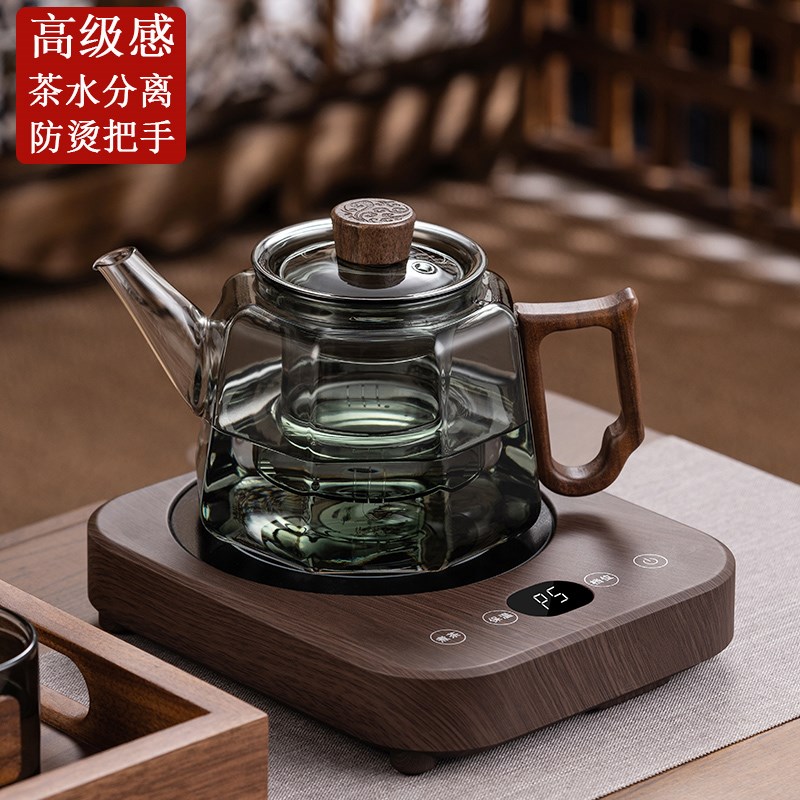 高硼硅玻璃茶壶耐高温加厚泡茶玻璃壶可明火直烧S黑晶炉加热煮茶