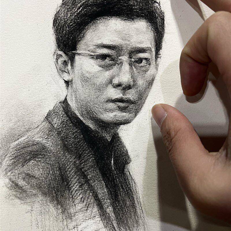 素描代画像DZV人制送礼物送朋友定绘人物画肖像真人照手片转手绘