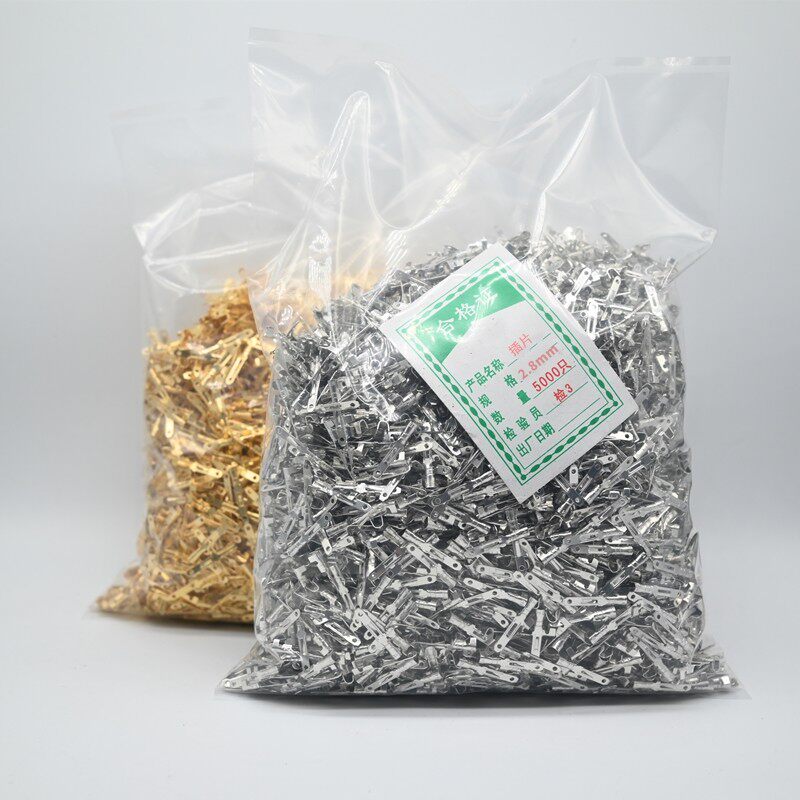插簧片2.d8mm插片连接器汽车用连接器芯/冷压接线端子公母插拔端