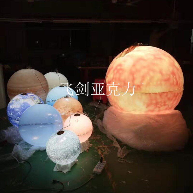 珠宝店空中吊饰走廊室内r挂饰星空主题天花板吊顶美陈装饰星球挂