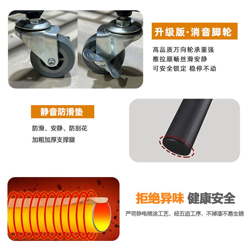 铁艺沙发床拼接儿童床单人移动拖床双层抽拉床子母床有轮子看护床