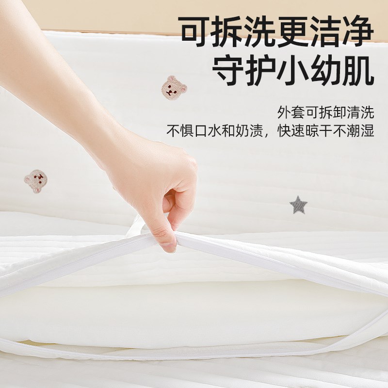婴儿床床围软包儿童加厚防撞围挡布四季可拆洗宝宝拼接床护栏