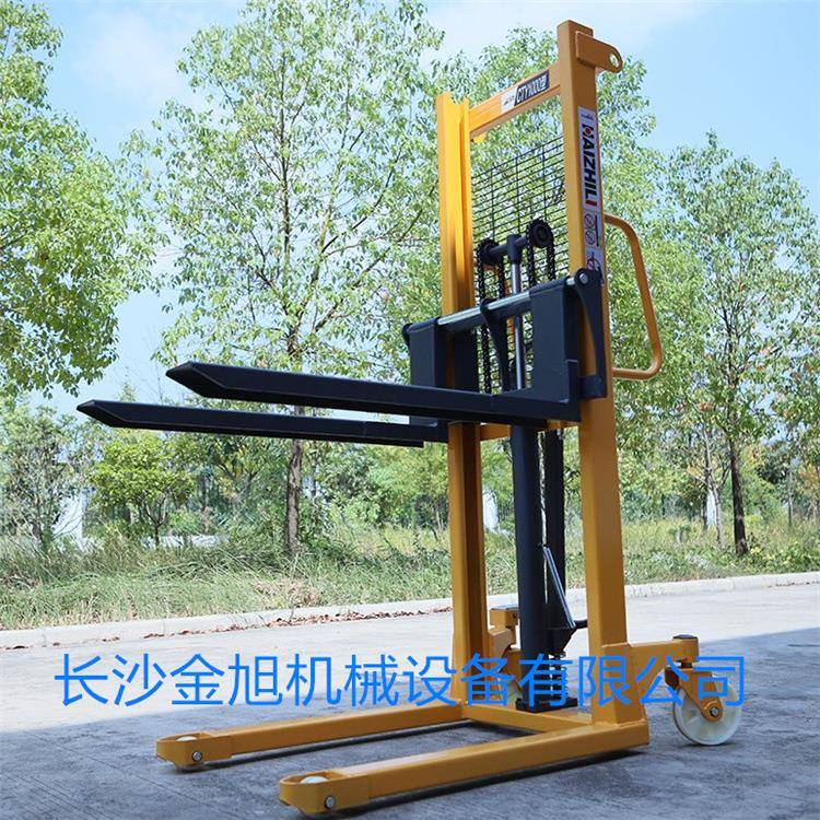 手动升降叉车2吨升1.6米手推液压堆高车堆垛装卸小型
