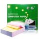 不可撕边电脑打印纸 绿科林打印纸三联三等分针式 甄选科林 kelin