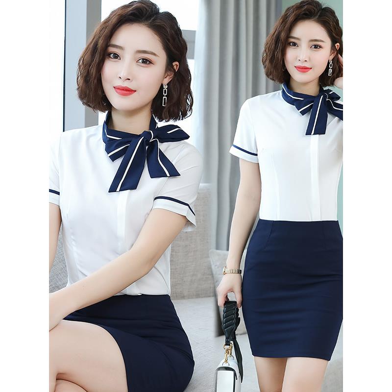 空制服风业白衬衫套装女神格酒专店前姐台工ZGF作服裙子美容师工